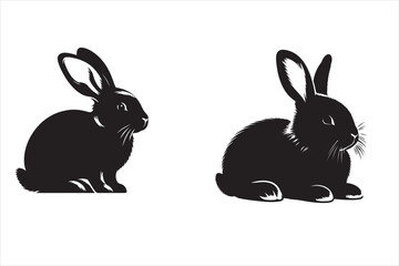 Rabbit  silhouette vector illustation
