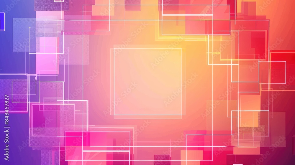 Aufkleber modern gradient background with abstract geometric patterns, offering a clear area for text in the m