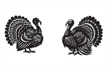 Turkey silhouette vector illustration