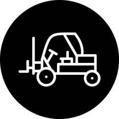 Forklift vector icon style