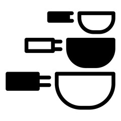 Wok solid icon symbol sign from modern recipe collection in solid style for mobile concept and web apps design. Cooking and kitchen related vector line icon.