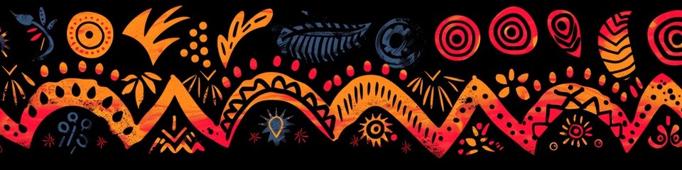 Traditional native design national pattern of papua new guinea