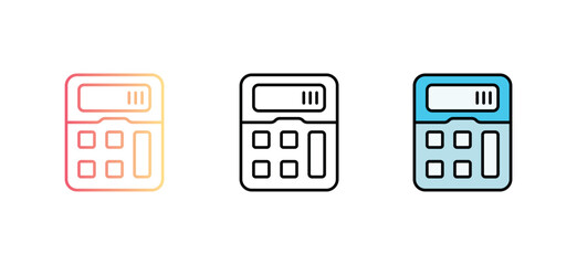 Calculator icon design with white background stock illustration