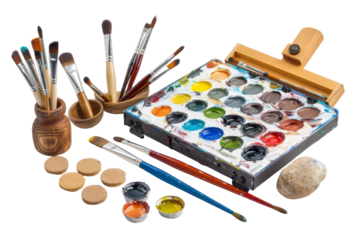 Inspirational Painting Kits for Couples' Creative Bonding Isolated On Transparent Background