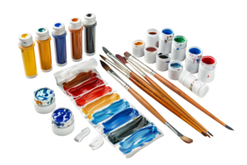 Inspirational Painting Kits for Couples' Creative Bonding Isolated On Transparent Background