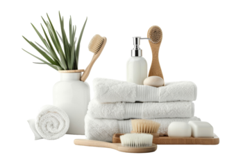 Indulgent Spa Delights for Couples' Pampering Pleasures Isolated On Transparent Background