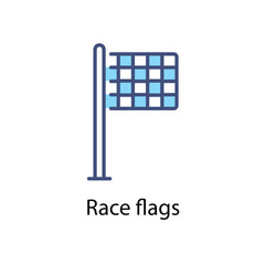 Race flags vector icon