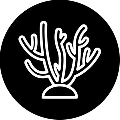 Obraz premium Coral vector icon style