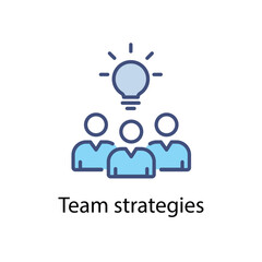 Team strategies vector icon