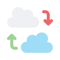 Cloud transfer vector design isolated on white background