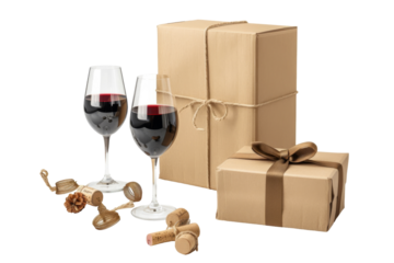 Romantic Date Night Boxes: Intimate Experiences Delivered to Your Door Isolated On Transparent Background