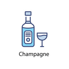 Champagne vector icon