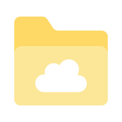 Modern vector of cloud folder isolated on white background