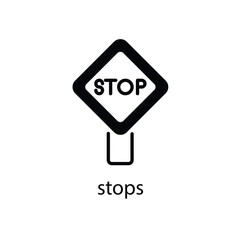 stops vector icon