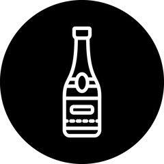 Champagne bottle Icon style