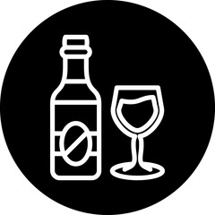 Wine bottle Icon style