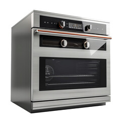 Obraz premium Innovative Double-Door Electric Ovens: Modernizing Kitchen Appliances Isolated On Transparent Background