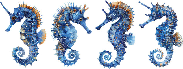 seahorse watercolor clipart  © dian's