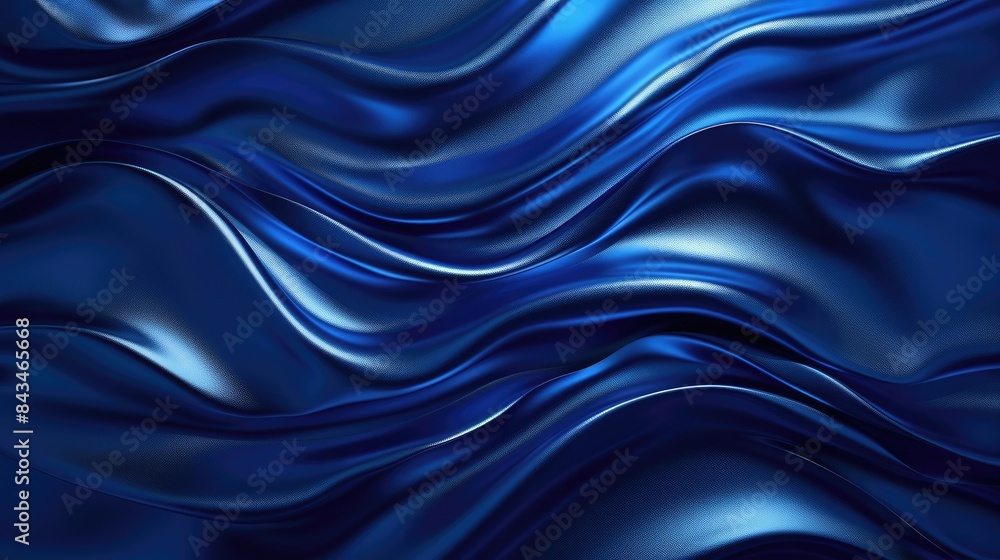 Poster vibrant cobalt blue background with a wave pattern, providing a spacious area for text at the top.
