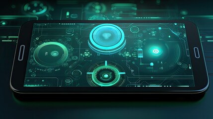 Fototapeta premium close up of an device