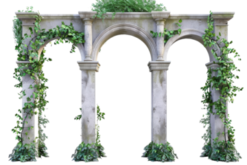 Classic Garden Arch Structures Isolated On Transparent Background