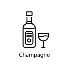 Champagne vector icon