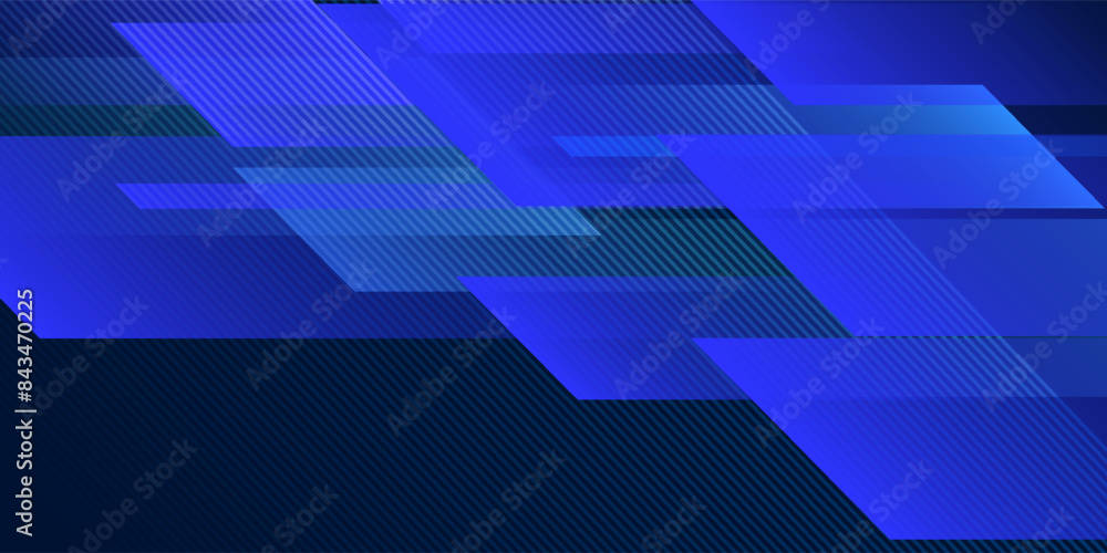 Poster abstract technology concept blue arrows with circles lines and lighting effect background