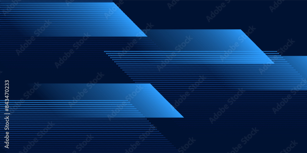 Poster abstract technology concept blue arrows with circles lines and lighting effect background
