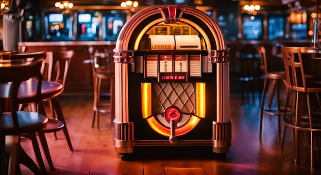 Colorful Jukebox in a bar.