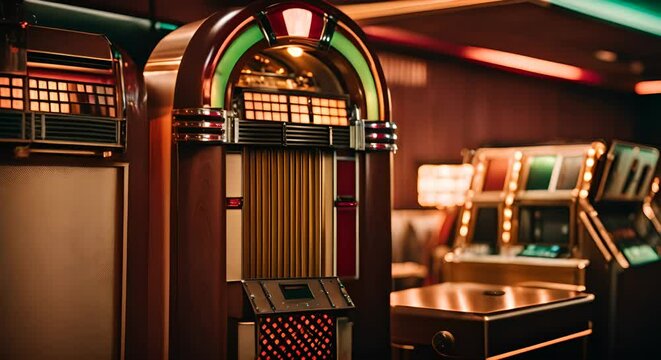 Colorful Jukebox in a bar.