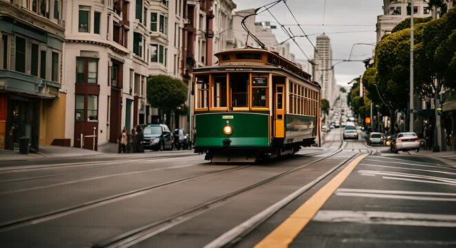 Classic Cable car in San Francisco.