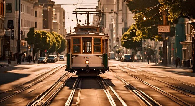 Classic Cable car in San Francisco.