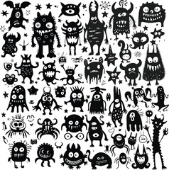 Adobe Illustrator ArtworkMonstrous Delights, A Line Icon Collection for Halloween Joy
