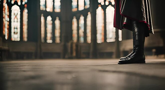 Knights Templar in a church.