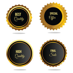 Set of Quality labels and badges