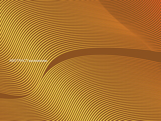 Abstract shining wave lines on brown background. Dynamic wave pattern. Modern wavy lines. Futuristic technology concept, for banners, posters, brochures, flyers, certificates, websites, etc.