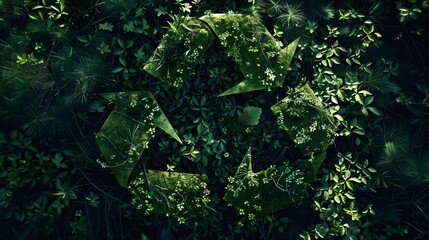 Green recycling arrows forming a circle, symbolizing the continuous cycle of recycling and environmental care