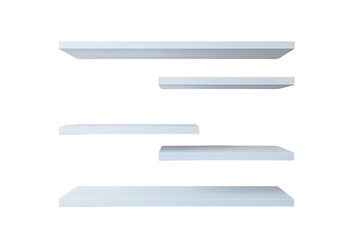 Streamlined Organization: Minimalist Shelving Units Revealed Isolated On Transparent Background