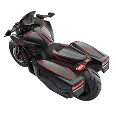 Stylish and Functional Motorcycle Saddles Isolated On Transparent Background