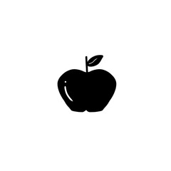 Black apple isolated on white