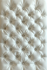 Fototapeta premium Luxurious 3D rendering of elegant white diamond tufted pattern for sofa cushions or headboard.