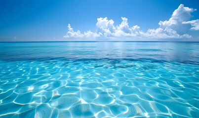Background of sea water that is blue and clear, Generative AI