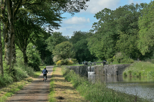Canal de l'Ille et Rance,  de Rennes &agrave; Saint-Malo, Ille et Vilaine, Bretagne, France