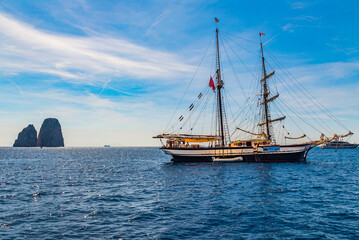 The wonderful island of Capri, amalfi coast, bay of naples, italy