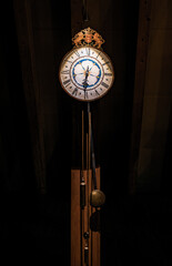 Vintage clock with brass hands	