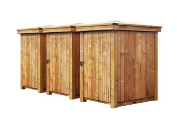 Realistic Display: Garden Storage Box Collection Isolated On Transparent Background