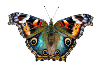 Genuine Depiction: Butterfly Beauty Presentation Isolated On Transparent Background