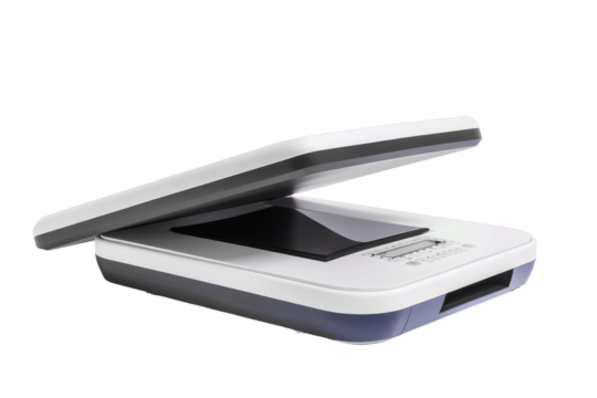 Compact Scanner Devices Display Isolated On Transparent Background