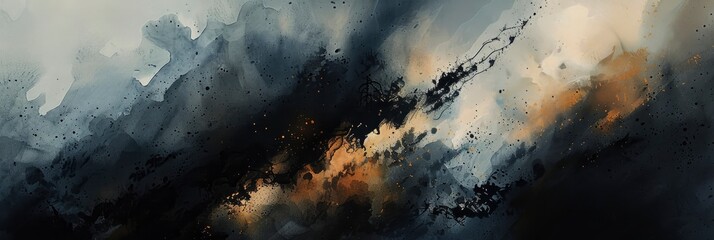 Abstract Watercolor Art With Subtle Details, In Fine Blacks And Soft Pastels, Evoking Precision And Delicacy , HD Wallpapers, Background Image