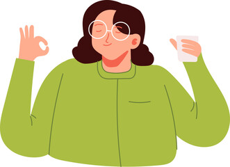 customer modern style cartoon character illustration